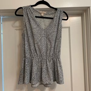 Banana Republic V-Neck Peplum Top S